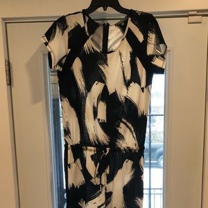 B & W Brush Stroke Jumpsuit